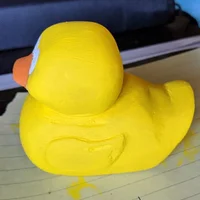 Whittled rubber duck